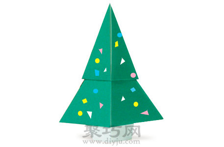 圣诞树简单手工diy折纸图解教程