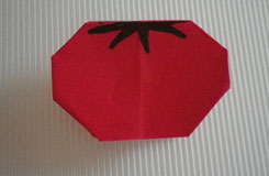 如何折平面紙西紅柿圖解教程 折紙番茄
