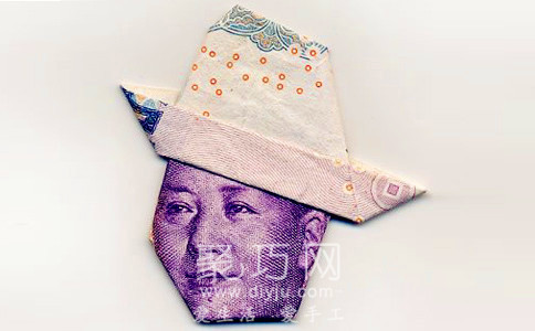 【钱币折纸欣赏】各国用钱折纸戴帽子的老爷爷