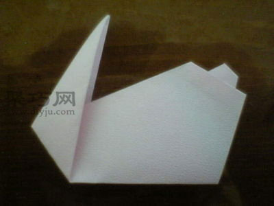 用纸折兔子折法步骤4
