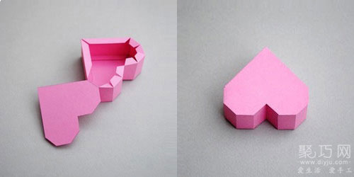 爱心折纸:3D立体心形折纸