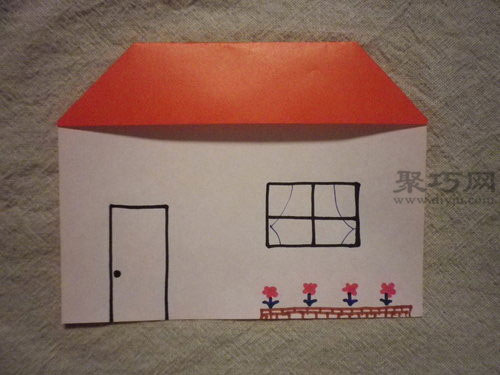 儿童折纸小房子图解