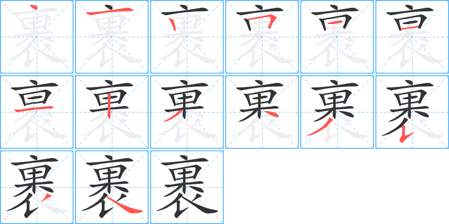 裹的筆畫順序