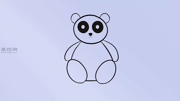 卡通熊猫的画法步骤