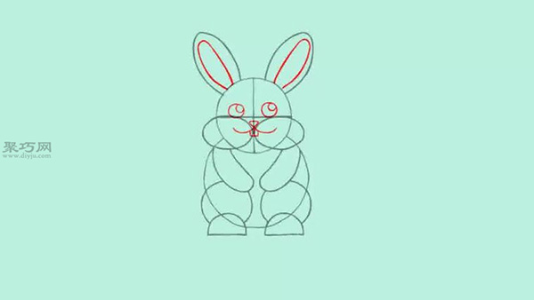 画卡通小白兔教程图解