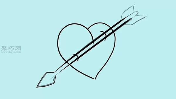心与箭的简笔画画法 教你怎么画一箭穿心图