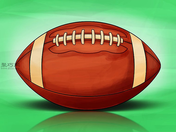 画基本橄榄球教程图解 教你简笔画基本橄榄球的画法