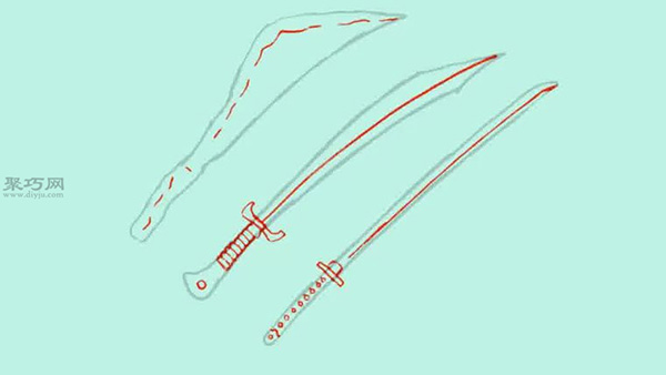 剑鞘画法图片