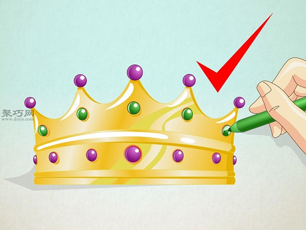 卡通王冠的的画法教程 教你如何画可爱的卡通王冠