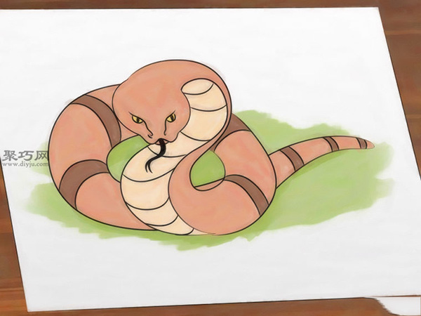 画蛇教程图解 教你简笔画蛇的画法