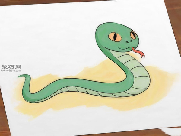 卡通蛇的画法步骤 教你怎么画卡通蛇简笔画