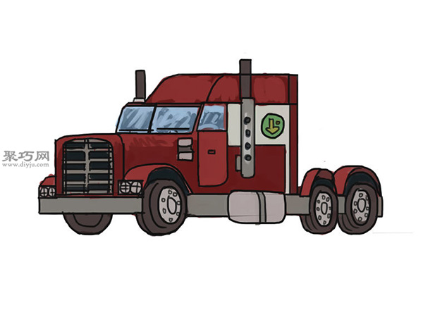 简笔画麦克货车的画法步骤 教你怎么画麦克货车