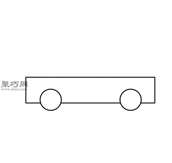 简笔画轻型卡车的画法步骤 02