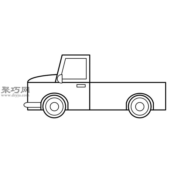 简笔画轻型卡车的画法步骤 10