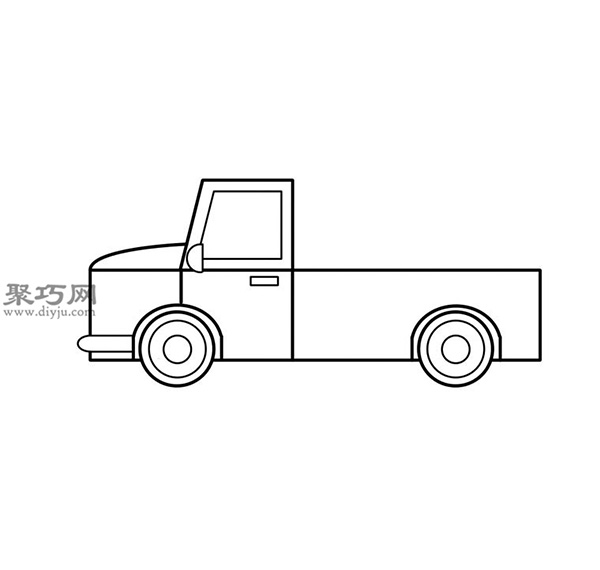 简笔画轻型卡车的画法步骤 11