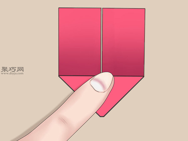 用长方形便签纸怎么折心形 情人节手工礼物折纸心教程 8