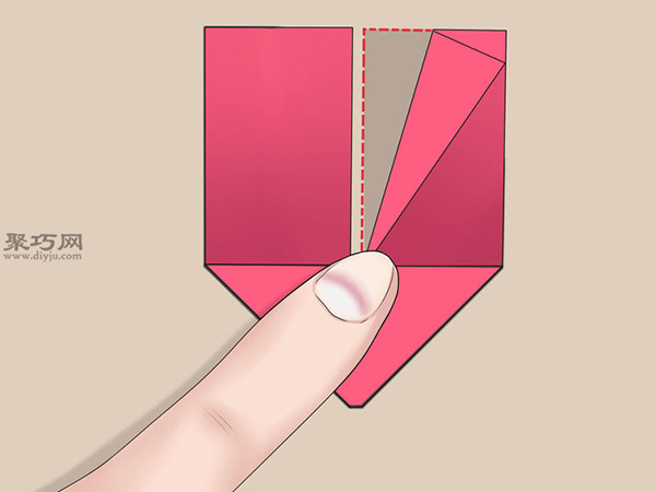 用长方形便签纸怎么折心形 情人节手工礼物折纸心教程 9