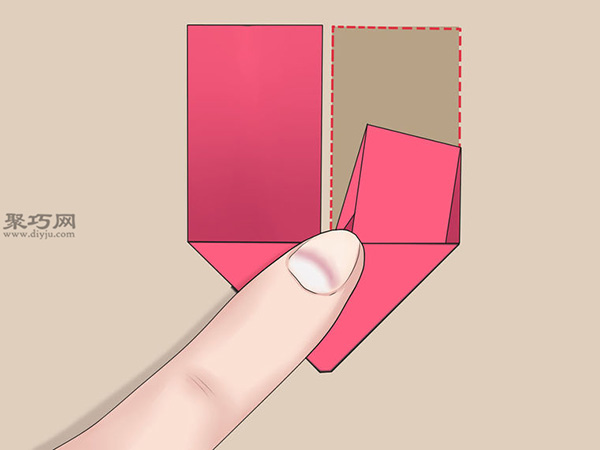 用长方形便签纸怎么折心形 情人节手工礼物折纸心教程 10