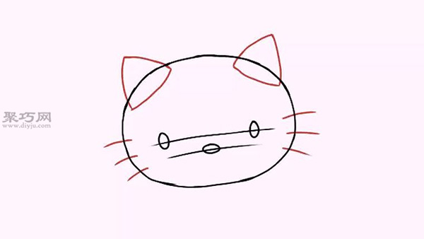 卡通凯蒂猫的画法步骤教程