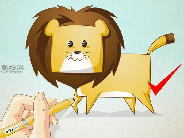 卡通狮子的画法步骤 教你怎么画可爱的卡通版狮子