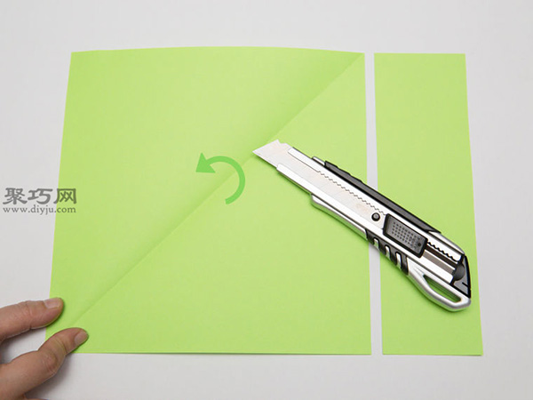 最简单折纸刀子的方法 5步学会如何折水果刀 3