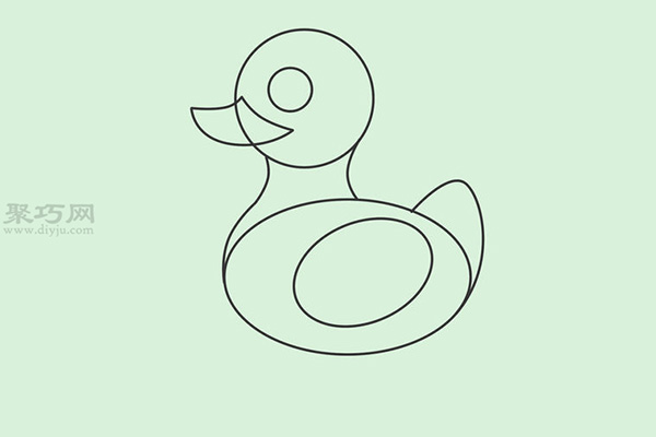 画可爱的橡胶鸭子步骤图解 3