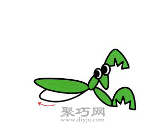 螳螂简笔画的画法步骤5