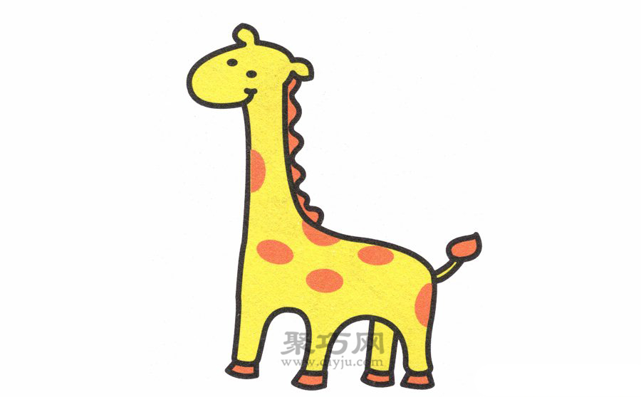 仅需2分钟，让你轻松学会最可爱的长颈鹿简笔画画法！