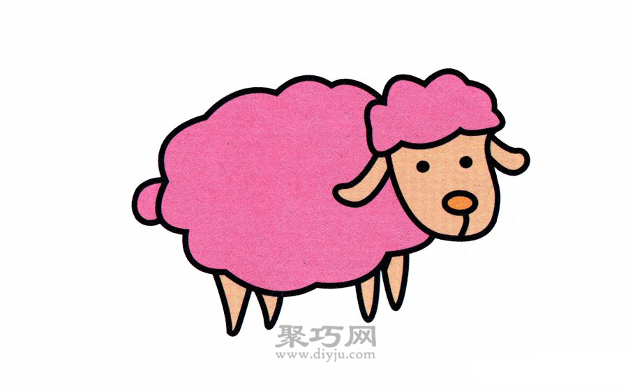 适合儿童的简笔画小绵羊怎么画简单又漂亮