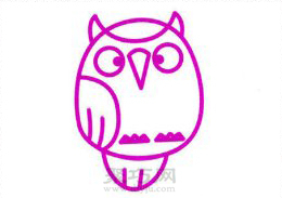 儿童简笔画教程 教你怎么画一只可爱的猫头鹰
