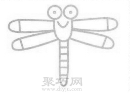 蜻蜓简笔画的画法步骤4