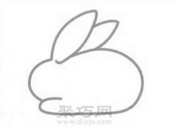 兔子简笔画的画法步骤2