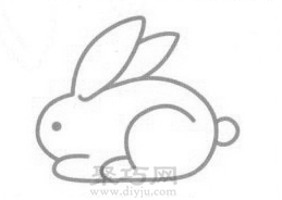 兔子简笔画的画法步骤4