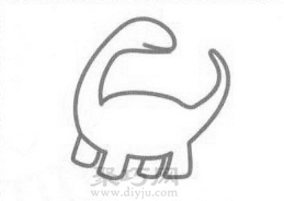 长颈龙简笔画的画法步骤2