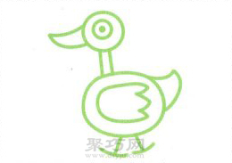 小鸭子简笔画的画法