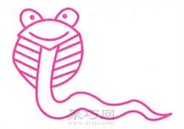儿童简笔画教程一步一步教你眼镜蛇的画法