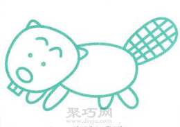 动物简笔画之Q版肥胖的海狸的画法