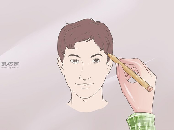男性脸画法步骤 22