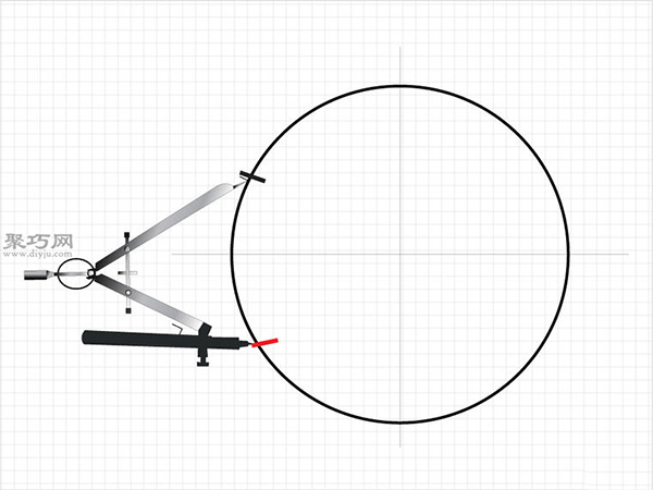 用圆规画一个完美的六边形画法步骤 4