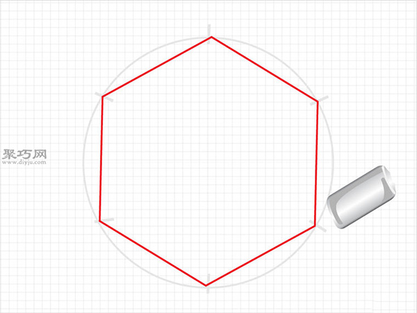 用圆规画一个完美的六边形画法步骤 教你画六边形画法