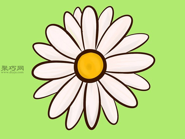 简单的菊花画法教程 9