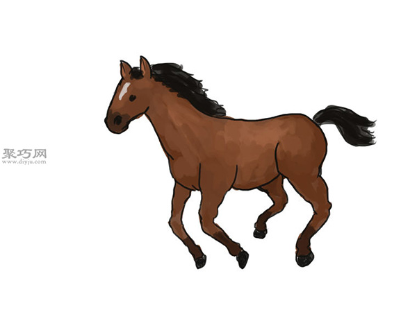 画飞奔的马的步骤 一起学如何画马