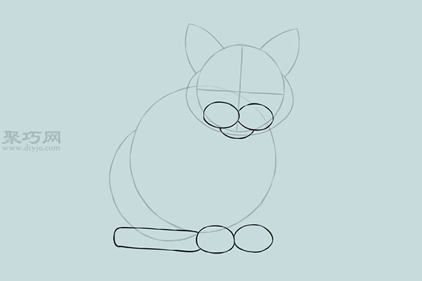 画一只写实的猫画法步骤 10