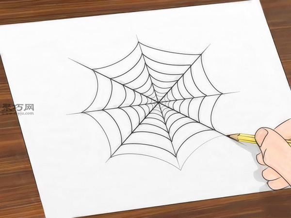 完整的蜘蛛网的画法 7