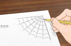 角落的蜘蛛网画法步骤 教你画蜘蛛网画法