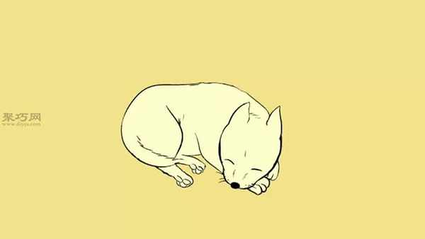 画睡觉的卡通狗的步骤
