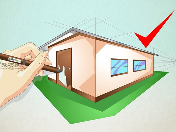 直线画房子画法教程 教你怎么画一座简单的房子