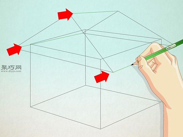立方体画房子画法步骤 13