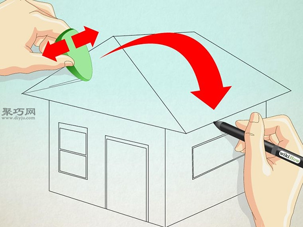 立方体画房子画法步骤 15