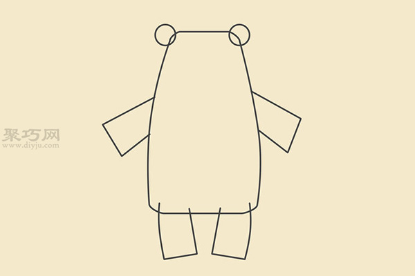 卡通版小熊玩偶画法教程 3